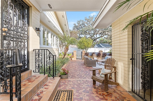 view of patio with outdoor lounge area