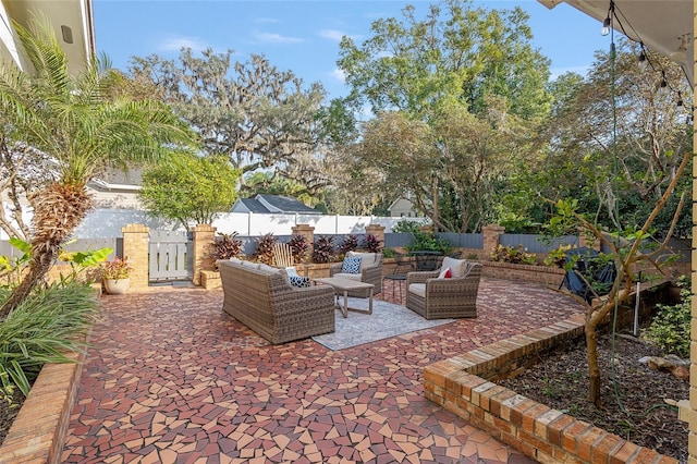 view of patio / terrace featuring outdoor lounge area