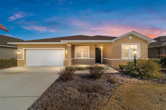 view of front of home featuring a garage