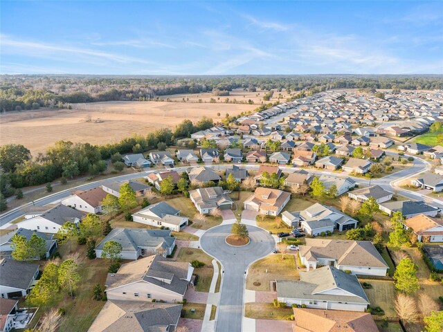 aerial view with a residential view