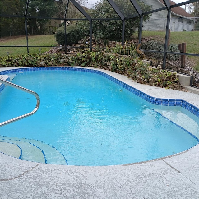 pool with a lanai