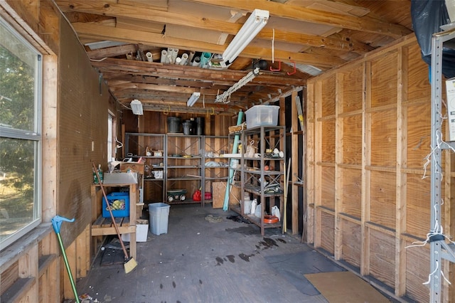 view of storage area