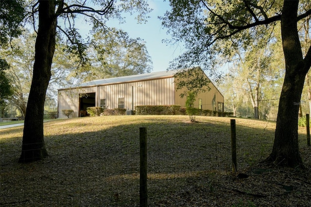 exterior space with an outdoor structure