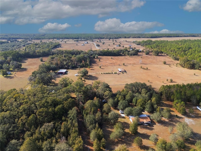 drone / aerial view featuring a rural view