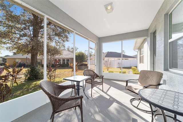 view of sunroom / solarium