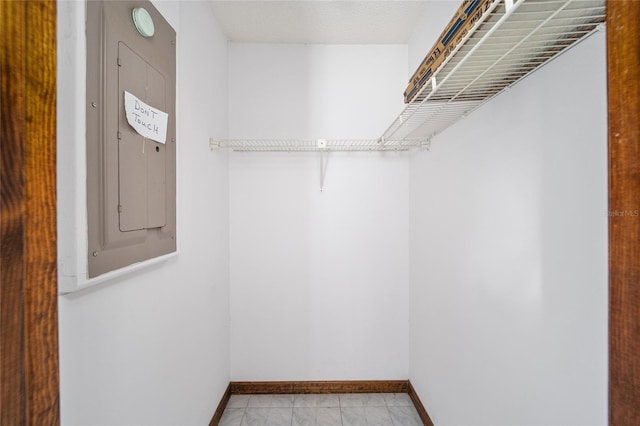 walk in closet with electric panel