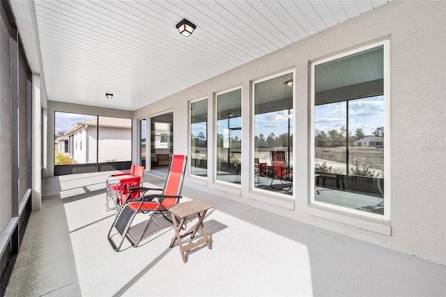 view of sunroom