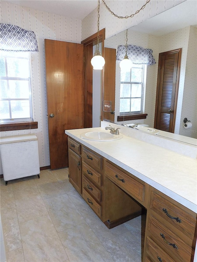 bathroom featuring vanity