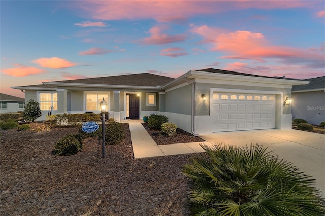 view of front of house featuring a garage