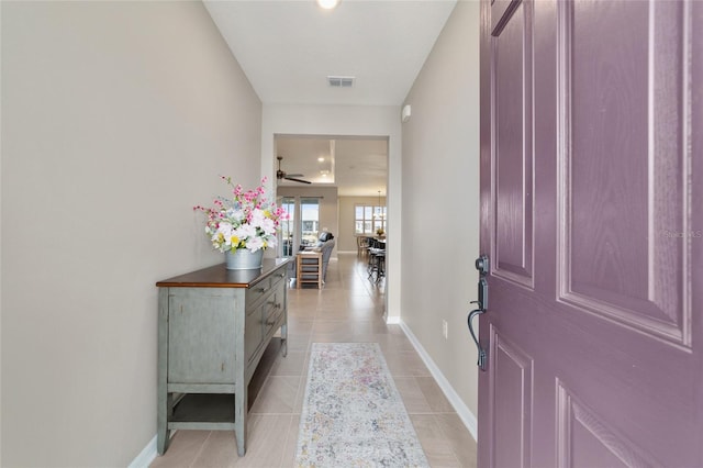 view of tiled entrance foyer