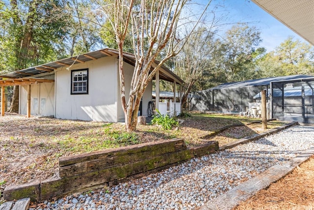 exterior space with a lanai