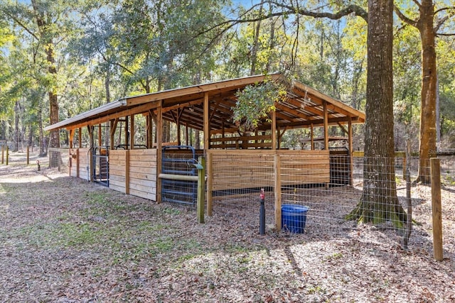 view of community featuring an outdoor structure