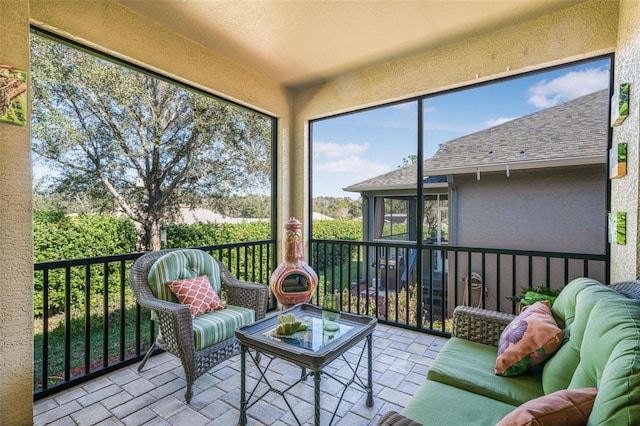 view of sunroom / solarium