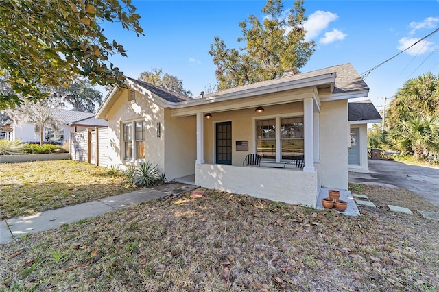 view of front of property with covered porch