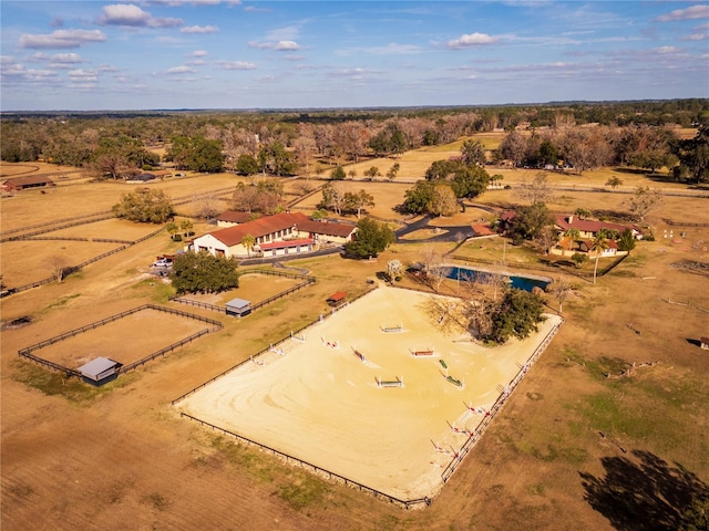 bird's eye view featuring a rural view