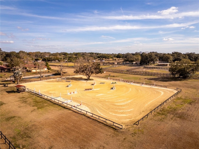 drone / aerial view featuring a rural view