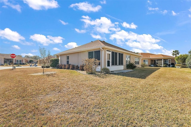 exterior space featuring a lawn