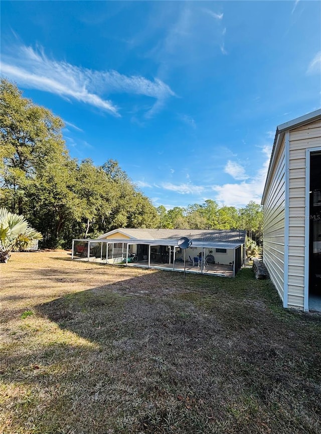 exterior space with a lawn