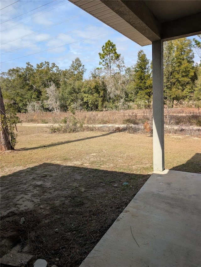 view of yard with a patio