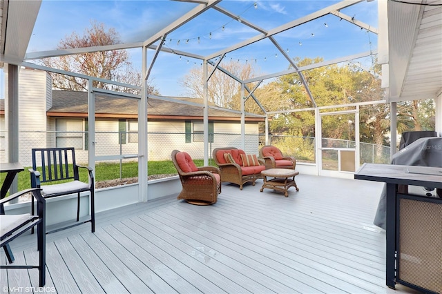 view of sunroom