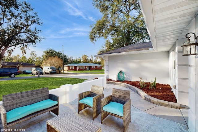 view of patio / terrace featuring an outdoor hangout area