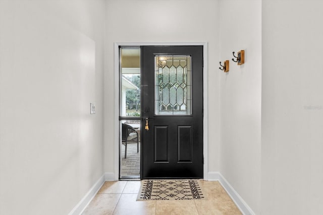 view of tiled foyer