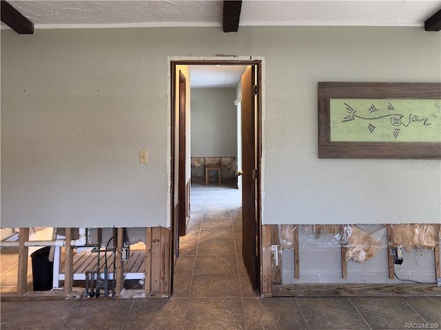 corridor with ornamental molding