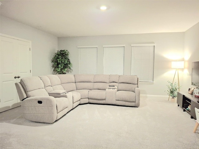 view of carpeted living room