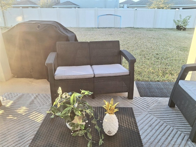 view of patio featuring area for grilling