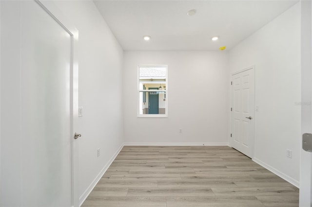 empty room featuring light hardwood / wood-style floors