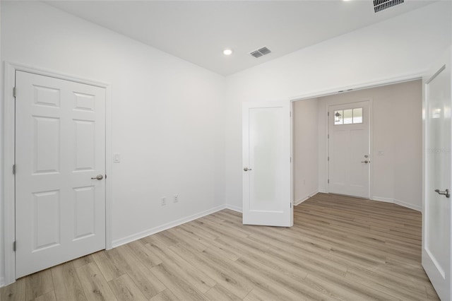 entrance foyer featuring light hardwood / wood-style flooring