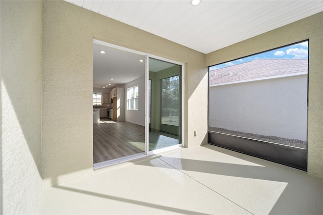 view of sunroom