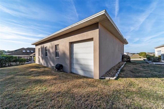 view of home's exterior featuring a yard