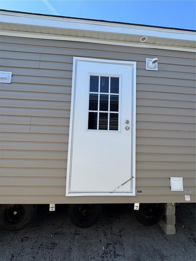 view of doorway to property