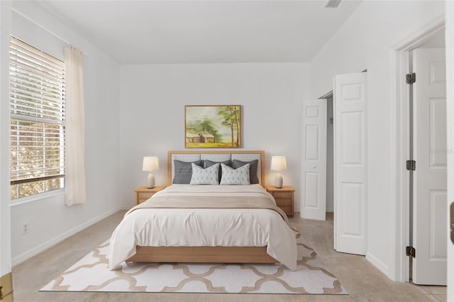 view of carpeted bedroom