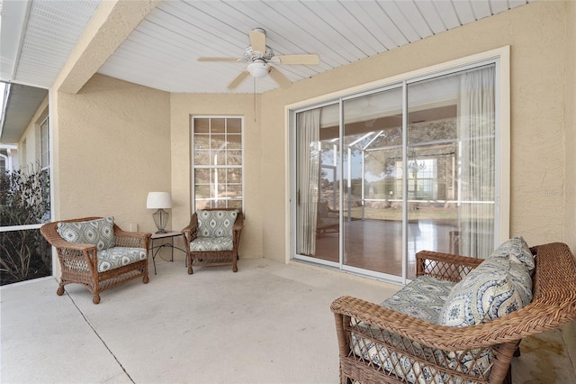 view of patio / terrace with ceiling fan