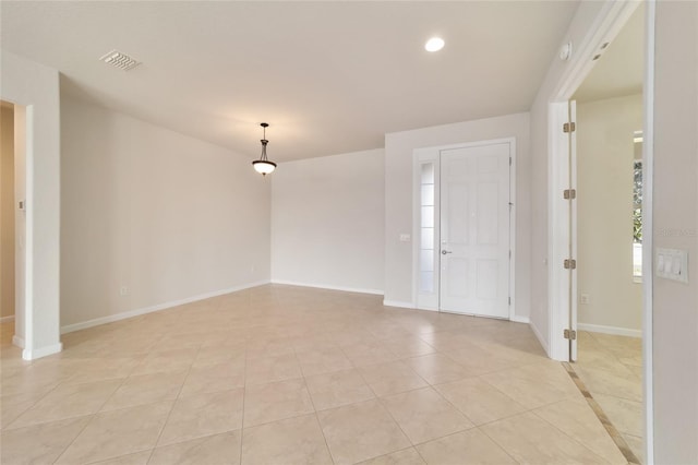 view of tiled entrance foyer