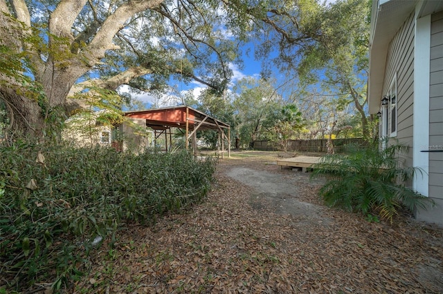 view of yard with a gazebo