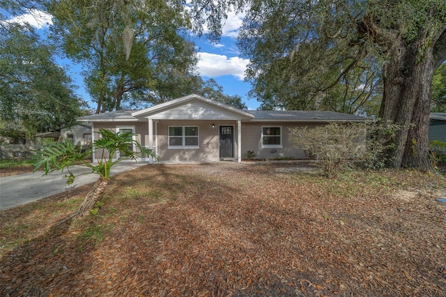 view of single story home