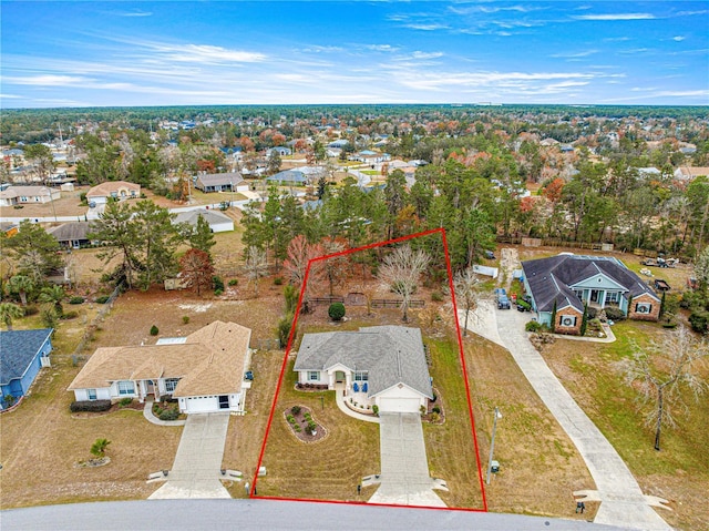 birds eye view of property