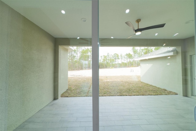 view of patio / terrace with ceiling fan