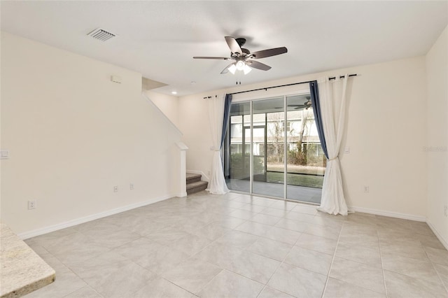 13818 NW 9th Rd, Newberry, FL 32669 - tiled empty room with ceiling fan