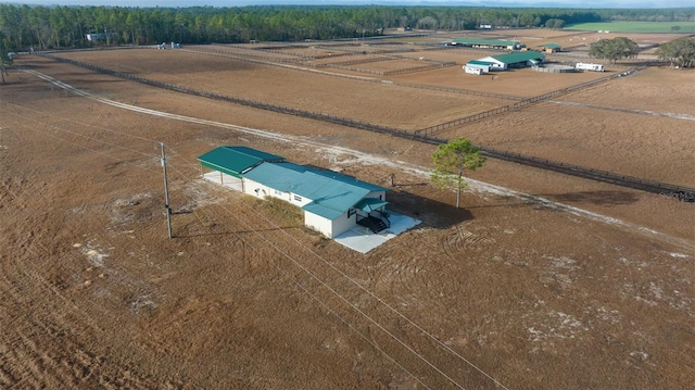 bird's eye view with a rural view