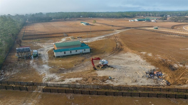 drone / aerial view featuring a rural view