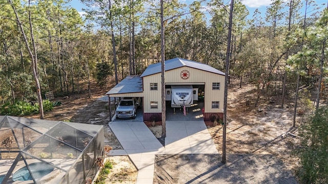 view of outdoor structure featuring a carport