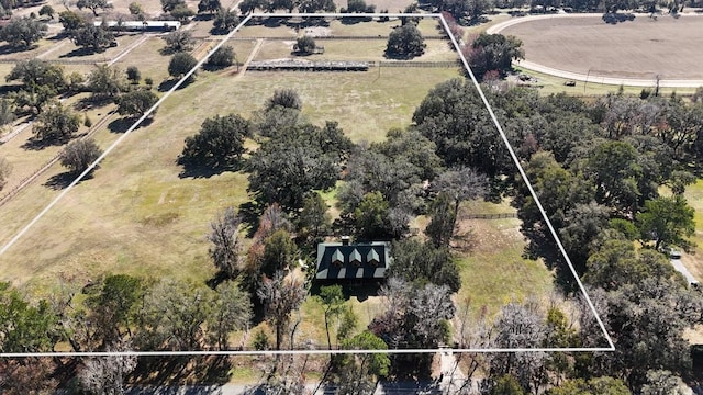 aerial view featuring a rural view