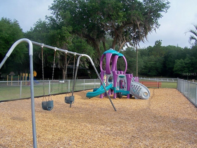 view of jungle gym