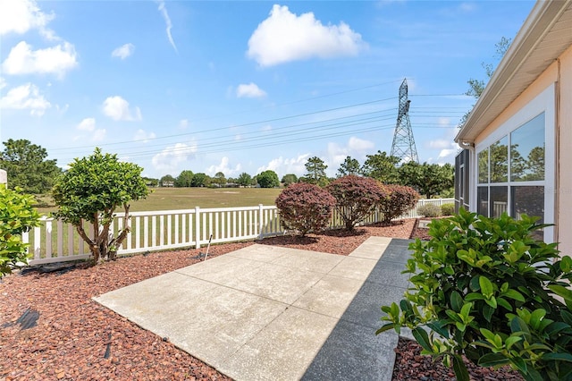 view of patio with a fenced backyard