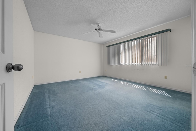 8450 SW 115th Street Rd, Ocala, FL 34481 - carpeted empty room featuring a textured ceiling, baseboards, and a ceiling fan
