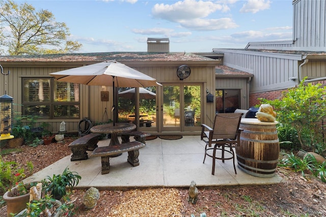 view of patio / terrace with french doors